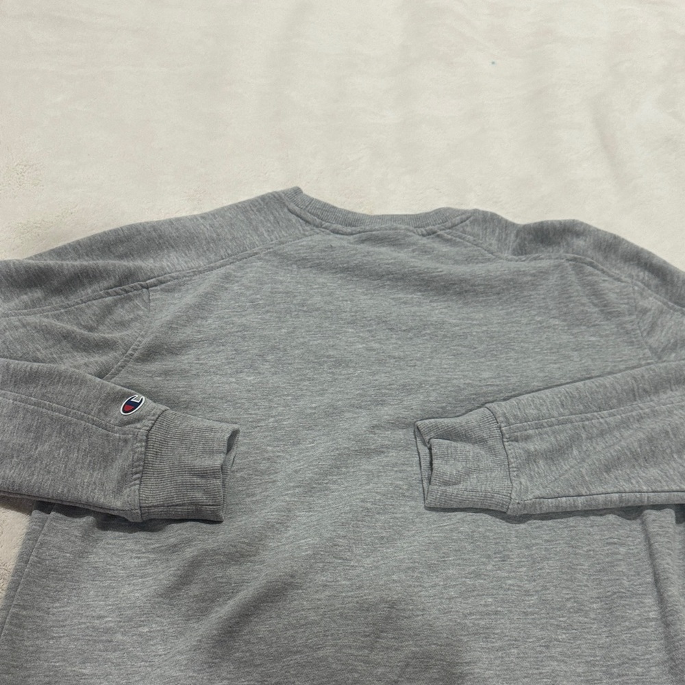 Champion Light Gray Pullover with Front Script Logo - Picture 6 of 6
